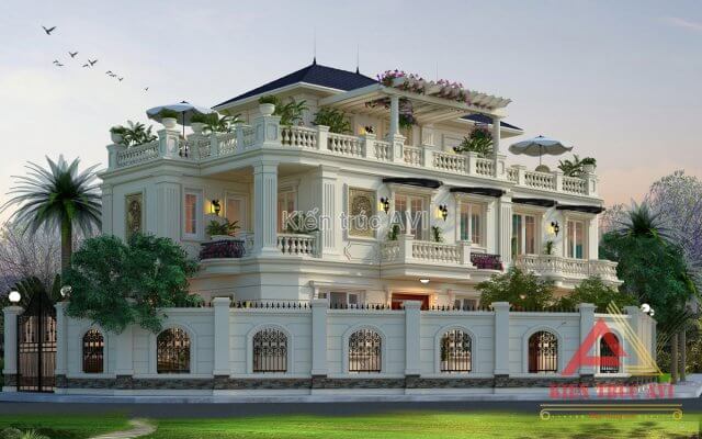 Biệt thự 2 tầng tân cổ điển nổi bật nhất góc phố Đà Nẵng