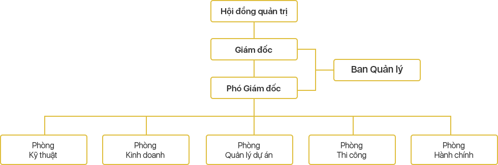 Sơ đồ tổ chức của công ty cổ phần kiến trúc AVI Việt Nam