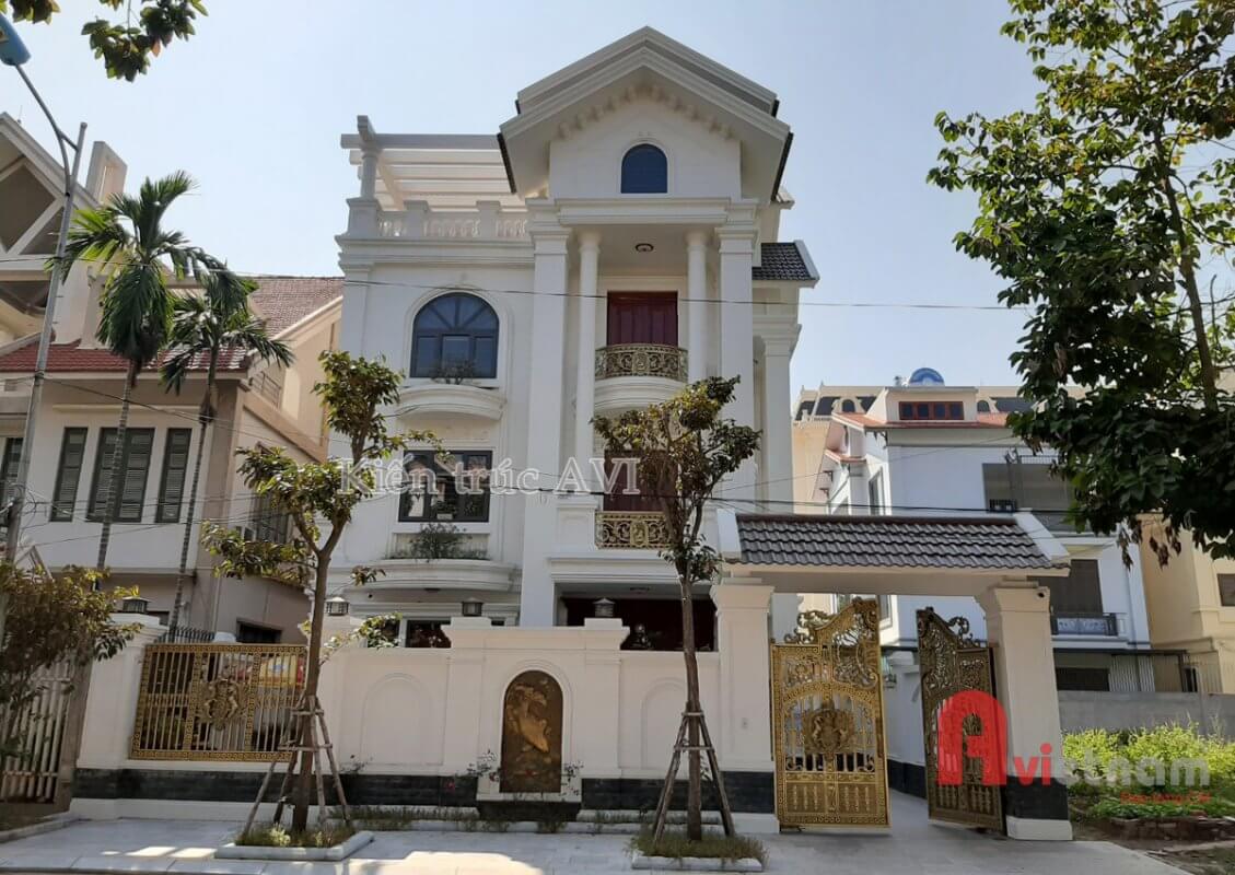 Thiết kế - thi công biệt thự 4 tầng tân cổ điển ở Bắc Ninh