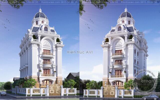 Vẻ đẹp HOÀN MỸ trong mẫu thiết kế tòa Dinh thự cao cấp KT20070